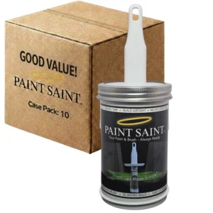 Refillable Paint Touch Up Container with Built-In Brush, Airtight Paint Storage Tool | Paint Saint | Maintenance Ready (10 Pack)
