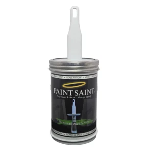 Airtight Paint Touch Up Container with Built-In Brush for Refillable Paint Storage | Paint Saint | Easy, Mess-Free Touch-Ups (Single Pack)