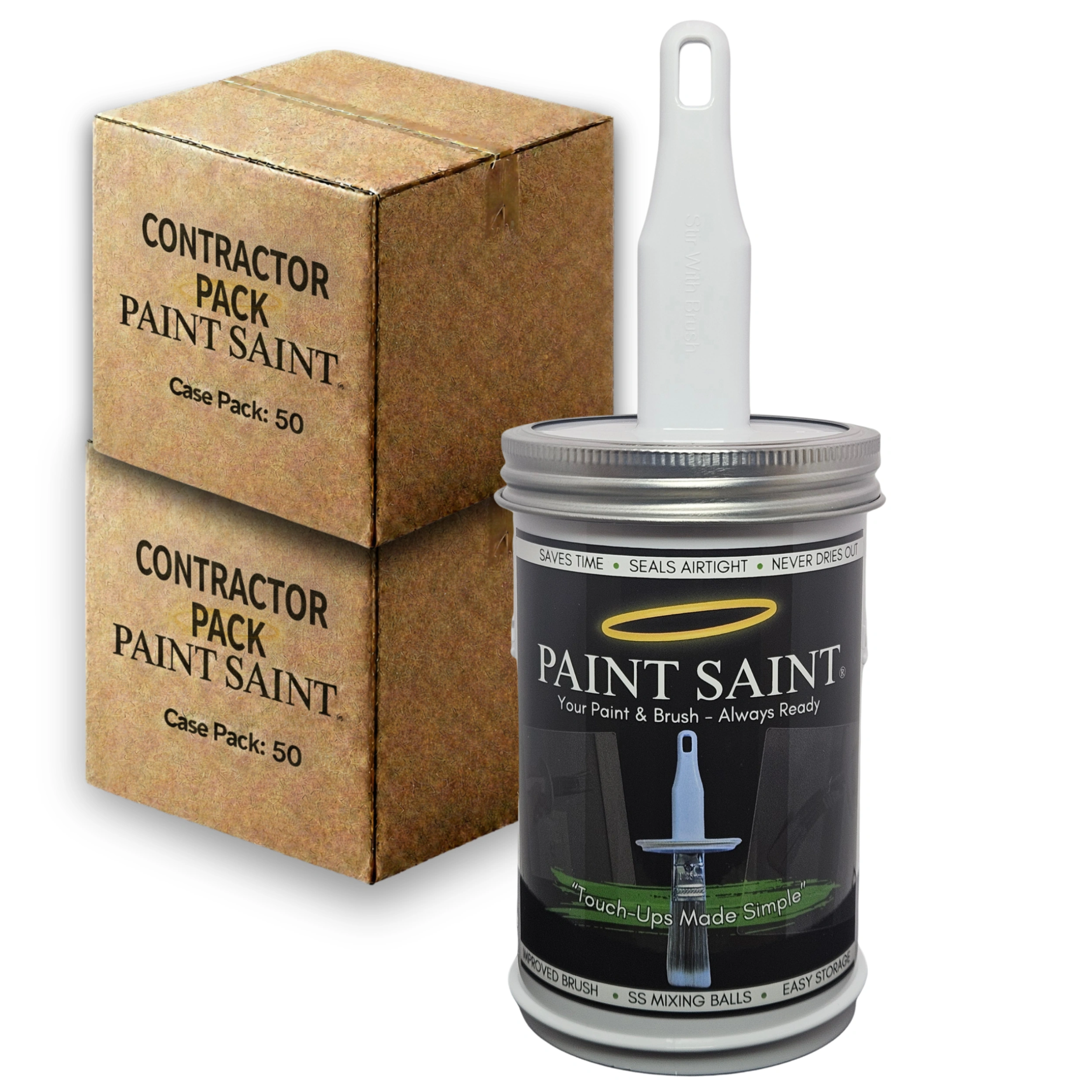 Untitled design - 2026-02-03T201928.319 Paint Saint - 2-in-1 Paint and Brush container that is airtight.